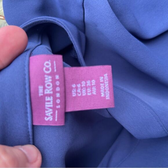 The Savile Row Co. London Blue Shirt Dress Tunic Size 6 Excellent - Picture 5 of 6